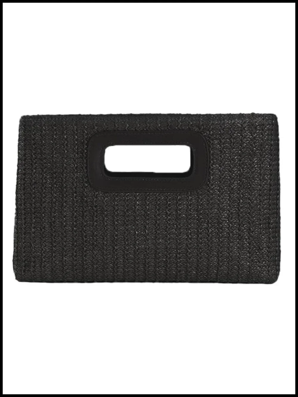 Straw Clutch Purse Woven Rattan Envelope Bag Top Handle Crossbody Handbag